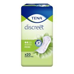TENA DISCREET Mini Paquet de 20 serviettes