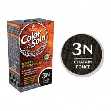 Color & Soin Colorations 3N Châtain foncé Color & Soin Colorations 3N Châtain foncé