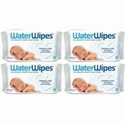 WATERWIPES Lingettes bébé sans actif chimique 4 Paquets de 60 lingettes