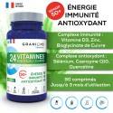 GRANIONS 24 Vitamines Minéraux et Plantes Sénior Flacon de 90 comprimés