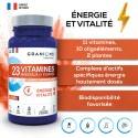 GRANIONS 23 Vitamines Minéraux et Plantes Energie Vitalité Flacon de 90 comprimés