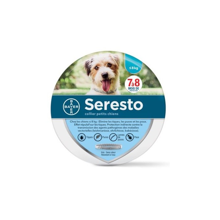 SERESTO Collier anti puces petits chiens BOITE DE 1 SERESTO Collier anti puces petits chiens BOITE DE 1
