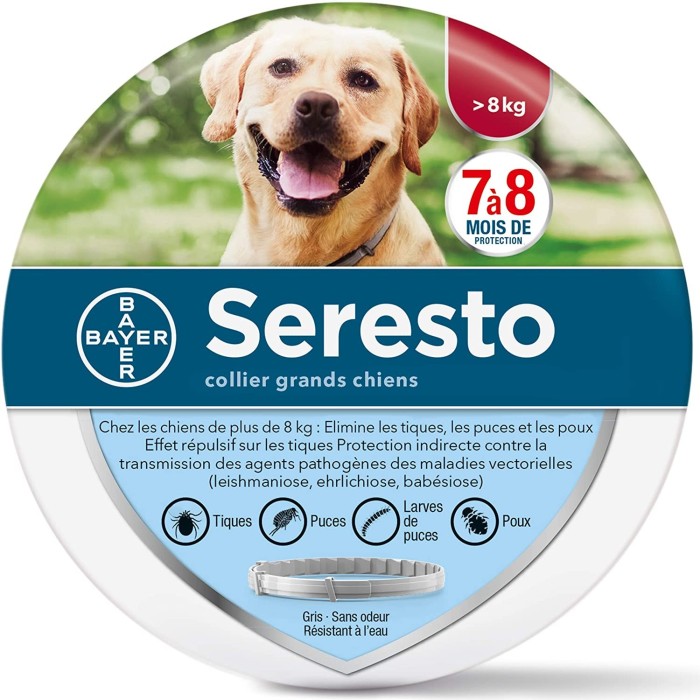 SERESTO Collier grands chiens 8 kilos et +