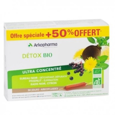 ARKOPHARMA Arkofluides Détox BIO Boite de 30 ampoules ARKOPHARMA Arkofluides Détox BIO Boite de 30 ampoules