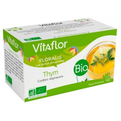 VITAFLOR THYM BIO Confort respiratoire Boite de 18 sachet