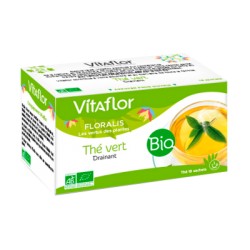 VITAFLOR Thé vert Bio Drainant Boite de 18 sachets VITAFLOR Thé vert Bio Drainant Boite de 18 sachets