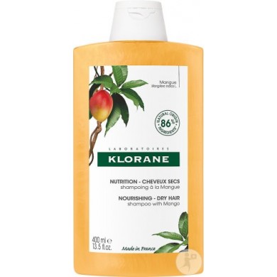 KLORANE CAPILLAIRE Shampooing au beurre de mangue Flacon de 400ml KLORANE CAPILLAIRE Shampooing au beurre de mangue Flacon de 400ml