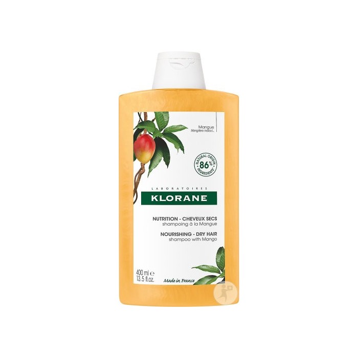 KLORANE CAPILLAIRE Shampooing au beurre de mangue Flacon de 400ml KLORANE CAPILLAIRE Shampooing au beurre de mangue Flacon de 400ml
