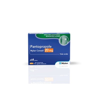 PANTOPRAZOLE 20 MG mylan Conseil Boite de 7 comprimés PANTOPRAZOLE 20 MG mylan Conseil Boite de 7 comprimés