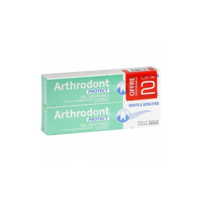 ARTHRODONT PROTECT Gel dentifrice dents et gencives Lot de 2 Tubes de 75ml