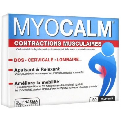 MYOCALM Contractions musculaire Boite de 30 comrpimés