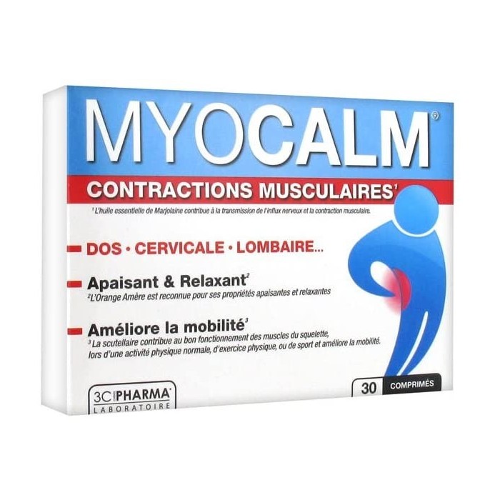 MYOCALM Contractions musculaire Boite de 30 comrpimés