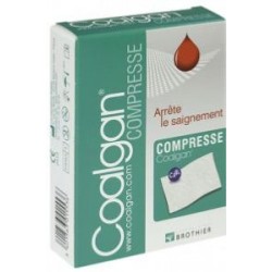 COALGAN Adhésif Arrête le saignement Boite de 5 compresses