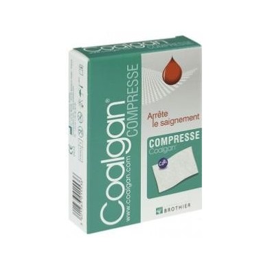 COALGAN Adhésif Arrête le saignement Boite de 5 compresses