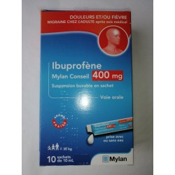 IBUPROFENE MYLAN 400 Mg  Boite de 10 sachets de 10 ml