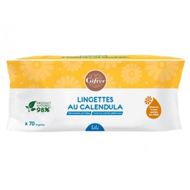 GIFRER Lingettes au calendula Sachet de 70 GIFRER Lingettes au calendula Sachet de 70