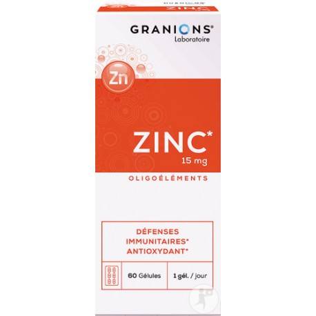 Laboratoires des GRANIONS ZINC 15 Mg Boite de 60 gélules
