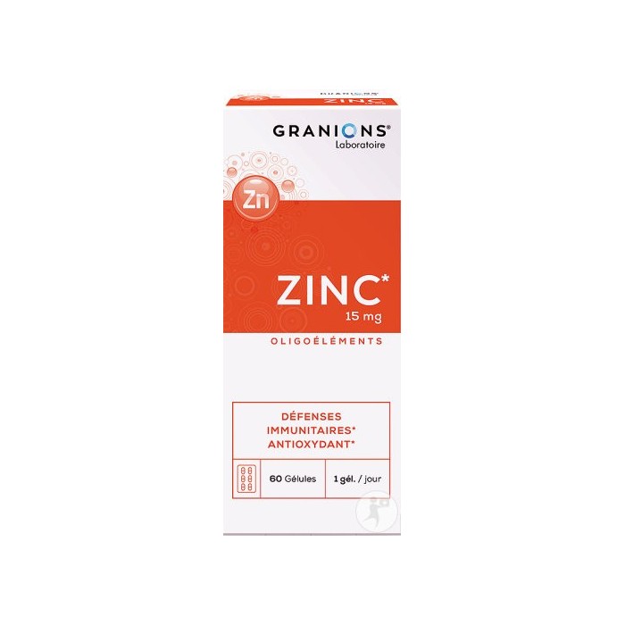 Laboratoires des GRANIONS ZINC 15 Mg Boite de 60 gélules
