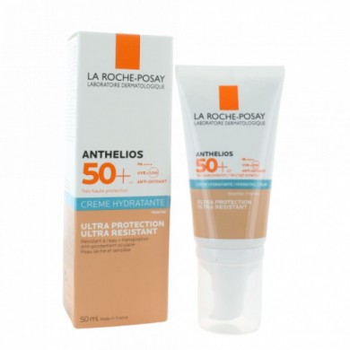 LA ROCHE POSAY ANTHELIOS 50 + Crème hydratante teintée Tube de 50 ml LA ROCHE POSAY ANTHELIOS 50 + Crème hydratante teintée Tube de 50 ml
