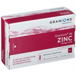 GRANIONS DE ZINC 15 Mg / 2 ml Boite de 30 ampoules