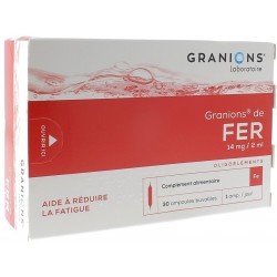GRANIONS DE FER 14 MG/2ML Boite de 30 ampoules