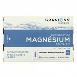 GRANIONS DE MAGNESIUM 3.82MG / 2 ML Boite de 30 ampoules