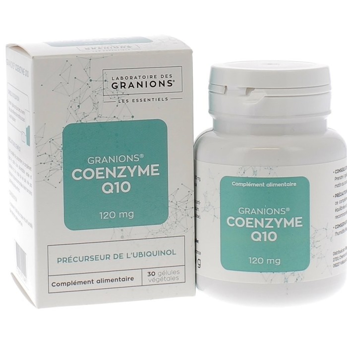 Laboratoires des GRANIONS COENZYME Q10  boites de 30 gélules Laboratoires des GRANIONS COENZYME Q10  boites de 30 gélules