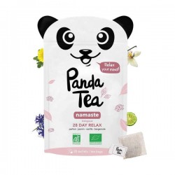 PANDA TEA NAMASTE Parfum jasmin-vanille-bergamote Paquet de 28 sachets PANDA TEA NAMASTE Parfum jasmin-vanille-bergamote Paquet de 28 sachets