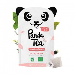 PANDA TEA MORNING BOOST DETOX Parfum pamplemousse-gingembre Paquet de 28 sachets PANDA TEA MORNING BOOST DETOX Parfum pamplemousse-gingembre Paquet de 28 sachets