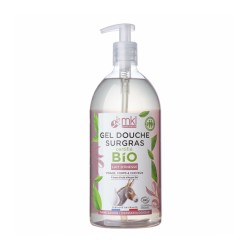 MKL Gel douche surgras BIO au lait d'ânesse Flacon pompe de 1 litre MKL Gel douche surgras BIO au lait d'ânesse Flacon pompe de 1 litre