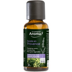 LE COMPTOIR AROMA Composition pour diffusion Escale en Provence Flacon de 30 ml
