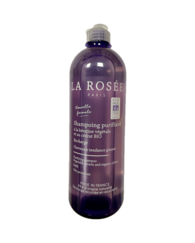 LA ROSÉE SHAMPOING PURIFIANT Kératine Végétale et Cédrat BIO Flacon de 400ml
