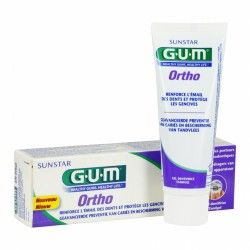 GUM ORTHO Dentifrice pour appareils orthodontiques Tube de 75 ml